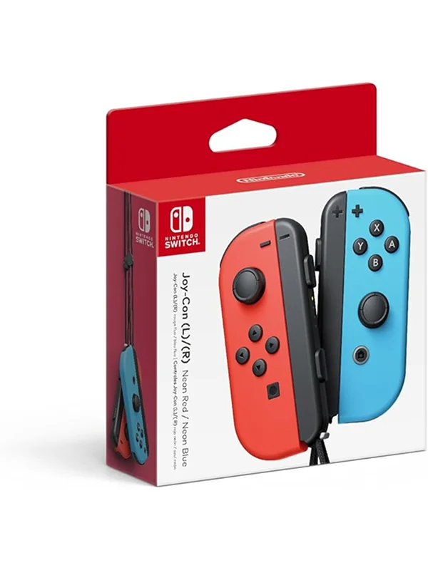 Nintendo, Controle Nintendo Switch, Joy-Con, Esquerdo e Direito, Versátil, Azul Neon e Vermelho Neon